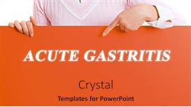 Presentation with gastritis - Slide set featuring woman-holding-a-poster background and a red colored foreground
