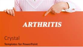  Presentation with poster - Slide deck featuring woman-holding-a-poster background and a red colored foreground