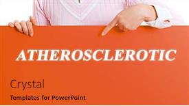  Presentation with poster - Slide set enhanced with woman-holding-a-poster background and a red colored foreground