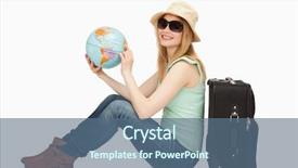  Presentation with woman world - Amazing slide deck having green tropical island covered with jungle in malaysia backdrop and a dark gray colored foreground