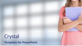  Presentation with hr digital - Theme consisting of woman holding files and folder background and a  colored foreground