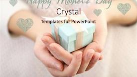  Presentation with text box - Amazing theme having text happy mother's day backdrop and a lemonade colored foreground