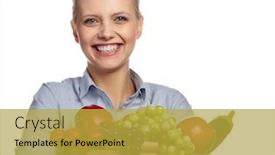  Presentation with grocery bag - Slide deck enhanced with woman-holding-grocery-paper-shopping background and a yellow colored foreground