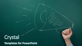  Presentation with hand drawn brush stroke design - Amazing theme having woman holding hand near drawing backdrop and a ocean colored foreground