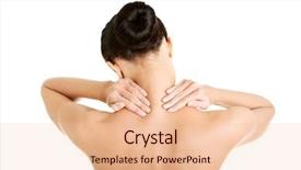  Presentation with holding hands - Beautiful PPT layouts featuring woman holding hands on neck backdrop and a lemonade colored foreground