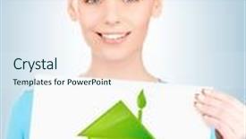  Presentation with eco paper - Slide deck enhanced with illustration of green eco background and a sky blue colored foreground