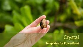  Presentation with self care - Presentation featuring woman-holding-yoni-egg-self background and a tawny brown colored foreground