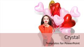  Presentation with beautiful young girl red - Amazing theme having woman holiday party joyful model backdrop and a coral colored foreground