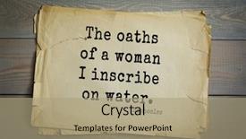  Presentation with top 150 - Colorful presentation theme enhanced with woman i inscribe on water backdrop and a coral colored foreground