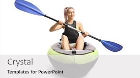  Presentation with power of life - Amazing presentation theme having woman-in-a-canoe backdrop and a white colored foreground