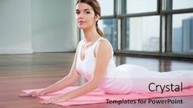  Presentation with lactation young woman breastfeeding - Amazing slides having woman in a cobra pose backdrop and a  colored foreground