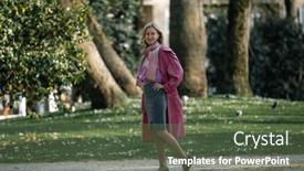  Presentation with fancy - Presentation consisting of woman-in-a-fancy-suit background and a tawny brown colored foreground