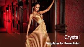  Presentation with refined and classic - Slides enhanced with woman in a luxurious classic background and a tawny brown colored foreground
