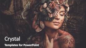  Presentation with divine - Amazing slide set having woman in a magical forest backdrop and a dark gray colored foreground