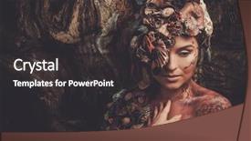  Presentation with magical - Beautiful PPT theme featuring woman in a magical forest backdrop and a dark gray colored foreground