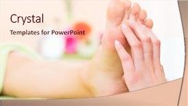  Presentation with nail salon - Audience pleasing theme consisting of a nail salon receiving backdrop and a lemonade colored foreground