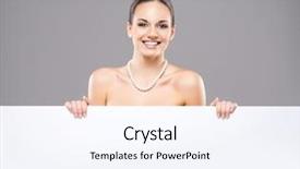  Presentation with healthy - Cool new slides with woman in a pearl necklace backdrop and a sky blue colored foreground