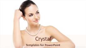  Presentation with pearl - PPT layouts having woman in a pearl necklace background and a lemonade colored foreground