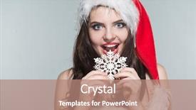  Presentation with merru christmas - Theme with woman in a red mrs background and a  colored foreground