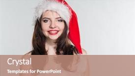  Presentation with merru christmas - Beautiful slide deck featuring woman in a red mrs backdrop and a coral colored foreground