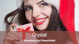  Presentation with merry christmas - Cool new slide set with woman in a red mrs backdrop and a tawny brown colored foreground