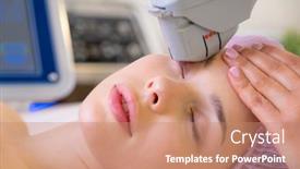  Presentation with therapeutic - Colorful PPT theme enhanced with woman-in-a-spa-salon backdrop and a coral colored foreground