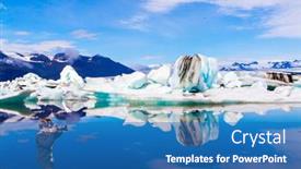  Presentation with ice blue - Colorful presentation enhanced with woman-in-a-sweater-photographs backdrop and a teal colored foreground