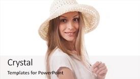  Presentation with wide screen medical - Slides featuring woman in a wide brim background and a lemonade colored foreground