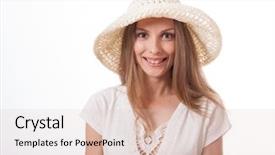  Presentation with wide screen medical - Cool new presentation theme with woman in a wide brim backdrop and a lemonade colored foreground