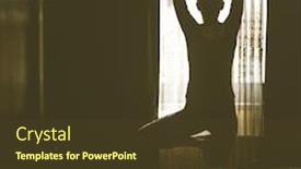  Presentation with mentally - Slides having woman-in-a-yoga-pose background and a tawny brown colored foreground