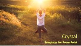  Presentation with mindfulness - Presentation consisting of woman-in-a-yoga-pose background and a tawny brown colored foreground