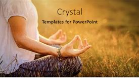  Presentation with mindfulness - Slides having woman-in-a-yoga-pose background and a yellow colored foreground