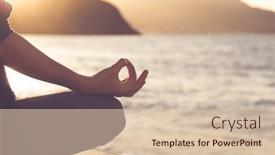  Presentation with mindfulness - Theme enhanced with woman-in-a-yoga-pose background and a lemonade colored foreground