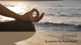  Presentation with mindfulness - Slides enhanced with woman-in-a-yoga-pose background and a coral colored foreground