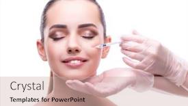  Presentation with beauty - Slide set with woman-in-beauty-concept-having background and a soft green colored foreground