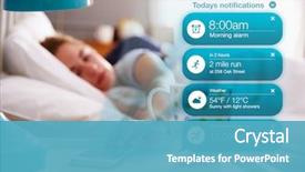  Presentation with health hope healing - Colorful slide set enhanced with woman in bed reading health backdrop and a teal colored foreground