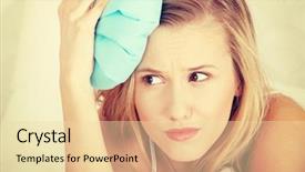  Presentation with headache - Cool new slides with woman in bed with headache backdrop and a lemonade colored foreground
