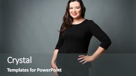  Presentation with black women beautiful woman - PPT layouts consisting of woman in black formal dress background and a dark gray colored foreground