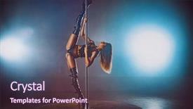  Presentation with black woman - Beautiful slides featuring woman in black lingerie pole backdrop and a tawny brown colored foreground