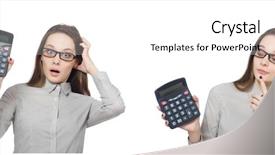  Presentation with audit business compliance concept - Slides having woman in business concept isolated background and a white colored foreground