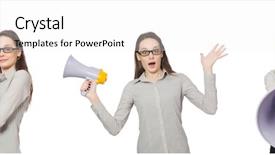  Presentation with concept - PPT layouts consisting of woman in business concept isolated background and a white colored foreground