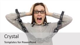  Presentation with concept - Audience pleasing presentation design consisting of woman in business concept isolated backdrop and a light gray colored foreground