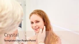  Presentation with cosmetic surgery - Amazing presentation design having woman-in-consultation-before-cosmetic backdrop and a lemonade colored foreground