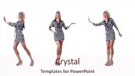  Presentation with cartoon kids holding hands - PPT theme enhanced with woman in costume holding hands background and a sky blue colored foreground