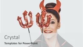  Presentation with carnival - PPT layouts consisting of woman in devil carnival costume background and a white colored foreground