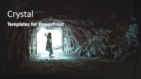  Presentation with cave - Amazing slides having woman-in-dress-dancing-near backdrop and a dark gray colored foreground