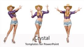  Presentation with clothing - Beautiful presentation theme featuring woman in fashion clothing concept backdrop and a sky blue colored foreground