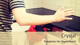  Presentation with domestic abuse - Colorful theme enhanced with woman in fear of domestic backdrop and a  colored foreground