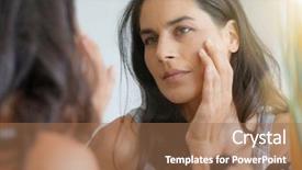  Presentation with mirror neuron - Audience pleasing theme consisting of woman in front of mirror backdrop and a coral colored foreground
