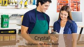  Presentation with hardware - Cool new slide deck with separate waste with plastic bottle tin bank and paper on white background top view backdrop and a light gray colored foreground.